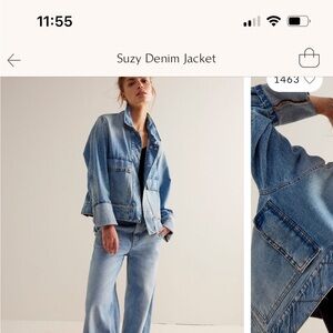 Free people Suzy denim jacket xs